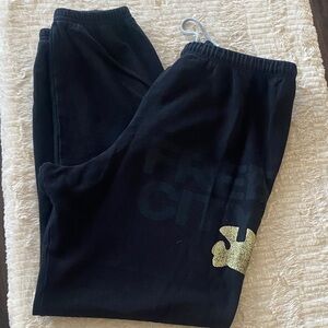 Free city Black and Gold sweatpants
